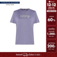 ราคา Tommy Hilfiger เสื้อยืด ผู้หญิง รุ่น WW0WW45061 0KB - สีม่วง ทรง Regular (41663229792)