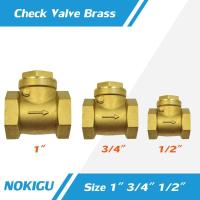 ราคา [NOKIGU] Swing Check Valve สวิงเช็ควาล์ว วาล์วกันย้อน ทองเหลือง ขนาด 1" 3/4" 1/2" (8826151728)