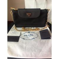 ราคา (Used) PRADA Black Women's Tessuto Saffiano Nylon Chain Cross Body Bag (8354248020)