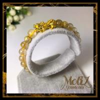 ราคา ปี่เซี๊ยะ ปีเซี๊ยะ หินไหมทอง ขนาด 7.5มิล ✨ ไหมทอง หินนำโชค หินมงคล (2073623801)