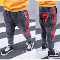 ราคา กางเกงยีนขายาวเด็กชายนิ่มชาย (41208827952)