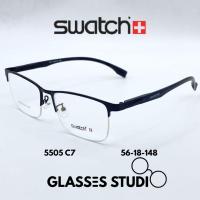 ราคา กรอบแว่น Swatch 5505 (สีดำ,สีเทาเข้ม) 56-18-148 (40973687362)