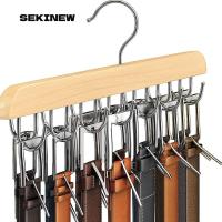 ราคา เซกินิว ชั้นวางเข็มขัด,14ตะขอหมุนได้ไม้แขวนเสื้อเข็มขัดประหยัดพื้นที่ที่ทนทานการจัดเก็บเข็มขัดผูกถังท็อปส์เข็มขัดจั (41427126286)