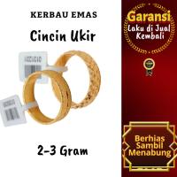 ราคา CC 1015 แหวนทองควายแกะสลัก 2-3 กรัม 24K สี (26543213977)