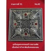 ราคา # เหรียญพระพรหมข้าวหลามตัด #รุ่นเหนือดวง วัดโพธิ์ศรีสะอาด #หลวงปู่ศิลาปลุกเสก เนื้ออัลปาก้าซาตินฝังพลอยเเดง No.42 (28507353380)