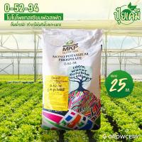 ราคา ปุ๋ยเกล็ด 0-52-34 โมโนโพแทสเซียมฟอสเฟต เร่งการสะสมอาหาร สร้างตาดอก เร่งใบพืชให้แก่เร็ว 25 กก. ยี่ห้อ MKP โดย GROWCERY (10598870666)