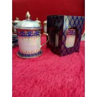 ราคา แก้วเบญจรงค์ เขียนลายขอบ งานเขียนโดยช่างชำนาญงานสุดคุ้ม (6137206192)