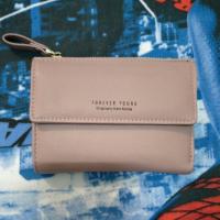 ราคา สีชมพูกะปิ กระเป๋าตังค์ใบสั้นขนาดกลาง (223714840)