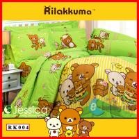 ราคา RK004 ชุดผ้าปูที่นอน+ผ้านวม ลายริลัคคุมะ ลิขสิทธิ์แท้ 100% ขนาด 3.5, 5, 6ฟุต (Rilakkuma) ยี่ห้อเจสสิก้า (Jessica) (2170019288)