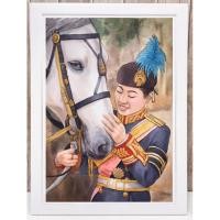 ราคา ภาพพิมพ์บนผ้าแคนวาส จากต้นฉบับภาพวาดสีน้ำ พร้อมกรอบสีขาวสวยๆ (24633537753)