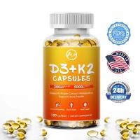 ราคา Minch Vitamin D3 วิตามินดี3 5000 IU Vitamin D3 + 100mcg Vitamin K2 วิตามินดี3 อาหารเสริม เสริมภูมิคุ ้ มกัน (44205813261)