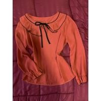 ราคา เสื้อทำงานสีชาไทย ป้าย Kwan Shop ผ้าเนื้อดี เบา พริ้ว ใส่สบาย ไม่ร้อน ไม่คัน น่ารักๆ ผูกโบว์คอ แขนยาว (22157863662)