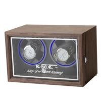 ราคา Luxury Wood Watch Winder High-End 2 Slot Automatic Watches Box Black Walnut Watch Cabinet Clock Sto (50402382553)