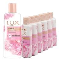 ราคา (แพ็ค 6ขวด) LUX ลักส์ สบู่เหลว ครีมอาบน้ำ กลิ่นซอฟท์ โรส 80 มล x 6 ขวด (29405104644)