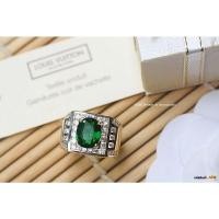 ราคา แหวนมรกตประดับเพชร CZ แท้ชุบทอง 5 ไมครอน เพชรสวยวิ้งทุกเม็ด (13794424215)