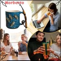 ราคา NORBORTO แก้วกาแฟตกปลา, ด้ามจับเรซินแก้วตกปลาตลก, คันตลก & รอกออกแบบถ้วยธีมตกปลา (55952217828)