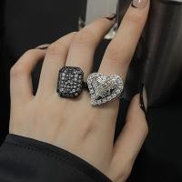 ราคา Vivienne Westwood Planet Full Diamond Heart เปิดแหวน Dark Retro Unique Square Full Diamond Niche แหวน (24185097820)