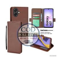 ราคา SAMSUNG GALAXY A07 HP CASE - WALLET CASE - FLIP COVER LEATHER - HP COVER (47202486371)