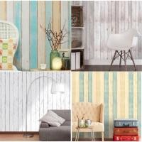 ราคา วอลเปเปอร์ สติ๊กเกอร์กาวในตัว ลายไม้ ลายวินเทจ (41017902093)