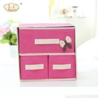 ราคา กล่องใส่ผ้า 2 ชั้น 3 ช่อง ลิ้นชักเอนกประสงค์ ลิ้นชักพับเก็บได้ 3ช่องใช้เก็บของในตู้เสื้อผ้าล่องใส่ผ้า 2 ชั้น 3 ช่อง (5300902710)