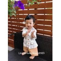 ราคา ชุดพื้นเมืองขาสั้นสีขาวช้างแถวพิมพ์ลาย (900864036)