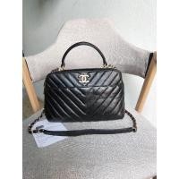 ราคา Chanel Cc Trendy Bowling Chevron black lambskin (19035557011)