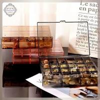 ราคา GG กล่องเครื่องประดับกันฝุ่นกล่องเก็บเครื่องประดับต่างหูต่างหูสร้อยคอชั้นเก็บแบบพกพาหลายช่องยืนแสดง ไทย (49400729823)