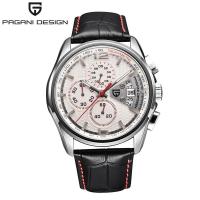ราคา Pagani Design 47 มม.ผู้ชายควอตซ์นาฬิกาหนังผู้ชายนาฬิกากันน้ําทหาร Chronograph ปฏิทินนาฬิกาผู้ชาย PD-3306 (40351522846)