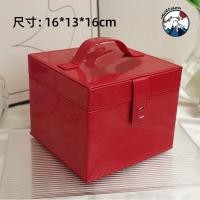 ราคา กล่องใส่เครื่องสําอางหนังสิทธิบัตรสีแดงมูลค่าสูงความจุขนาดใหญ่กล่องเครื่องประดับจัดเก็บกล่องของขวัญกล่อง (52102558945)