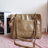 ราคา Chanel​ Shopping​ Tote​ Vintage​ Bag​ Beige Lambskin (9096598598)