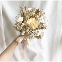 ราคา ช่อดอกไม้พรีเวดดิ้งโทนน้ำตาลขาวทอง (2492064900)