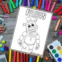 ราคา Five Nights at Freddys Themed Childrens Coloring Paper / กระดาษวาดรูป (10 แผ่น) (20190710132)