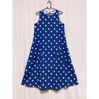 ราคา เดรสสีน้ำเงิน/จุดขาว กระเป๋าข้าง อก 38 เอว/สะโพก free ยาว 45 นิ้ว (48001485335)