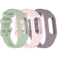 ราคา 3PCS Soft Silicone Bands ใช้งานร่วมกับ Garmin Vivosmart 5 สายรัดเปลี่ยนสายรัดข้อมือสร้อยข้อมือ Band Case Cover สําหรับผู้หญิงผู้ชาย, ขนาดเล็ก/ขนาดใหญ่ (57452612611)