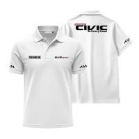 ราคา HONDA CIVIC เสื้อโปโลฟรีเพิ่มชื่อ Cotton CVC Pique Knit 24s BY LOKOMOTIVE (55102511571)