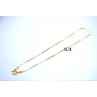 ราคา S.R. สร้อยทองลายอิตาลี่ 2 กษัตย์เนื้อเงาเล่นไฟแกะลายเงาสลับสี พร้อมใบรับรองสินค้า เคลือบทองคำแท้100% (41702800816)