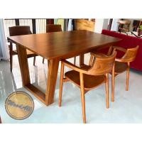 ราคา โต๊ะอาหารไม้สักทอง 100 % ส่งฟรีรหัส T13 (ยาว 150 กว้าง 90 สูง 80 cm.) พร้อมเก้าอี้ 4 ตัว ส่งฟรี(ยกเว้นภาคอีสานและใต้) (10680494120)