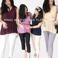 ราคา Minirin MN01 sleeveless pleat top เสื้อให้นม คลุมท้อง (แขนกุด) (2044314558)