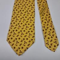 ราคา เนคไท ผ้าไหม สีเหลือง Salvatore Ferragamo Men's Silk Tie Dragonfly Bugs Collection Made in italy (47600459523)