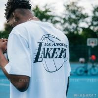 ราคา [เสื้อกีฬาบาสเก็ตบอลวัฒนธรรม] [Warriors Lakers] เสื้อยืดแขนสั้น ผ้าฝ้ายแท้ พิมพ์ลายโลโก้ NBA Lakers James Kobe สําหรับผู (10298189969)