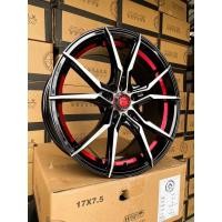 ราคา ล้อแม็กใหม่ X154 สีดำ/แดง ขอบ17 ( 17 x 5รู100/114 ) งานKAYS - หน้ากว้าง 7.5 (4578876187)