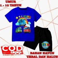 ราคา KATUN ชุดเด็กพร้อม jetbus tayo car motif 1 ผ้าฝ้ายพรีเมี่ยมวัสดุ DTF หน้าจอการพิมพ์ cln สีดํา (42924717224)
