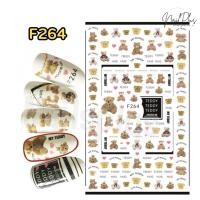 ราคา สติกเกอร์ติดเล็บ 3D nail sticker ลายการ์ตูน นางเงือก ทะเล มิกกี้ โดเรม่อน แมว สัตว์ต่าง (รหัส F) (47801423676)