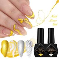 ราคา FOUR LILY 2 สี Nail Liner Gel Gold Silver Nail String Uv Gel Long-lasting Soak Off 10ml (55302391162)