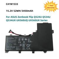 ราคา 3450mAh C41N1533 Laptop Battery For ASUS Zenbook Flip Q524U Q534U Q534UX UX560UQ UX560UX Series 0B200-02010300 15.2V 52W (43260908983)