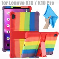 ราคา Lenovo Tab K10 10.3 inch TB-X6C6F Cover Tablet Shockproof Case K10 Pro 10.6" TB-226XC 223FC Soft Silicone Adjustable Stand Shell (19975700411)