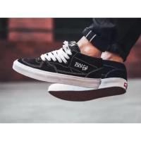ราคา 2024 ,,,vans half cab classic suede mid-top skateboard shoes canvas shoes black and white same styl (27722982705)
