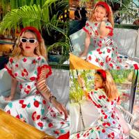 ราคา Dress เดรสลายดอกกุหลาบเหมือนของแม่ชมพู่ (14053082827)