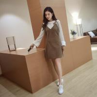 ราคา เอี๊ยมเดรสสีน้ำตาล stylenanda (323653962)
