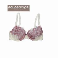 ราคา Rouge Gorge(รูจ จอร์จ)Sexy Braแบรนด์ฝรั่งเศส เสื้อชั้นในซีทรูขาวลายชมพูลูกไม้หลัง 85D 85E (18466349666)